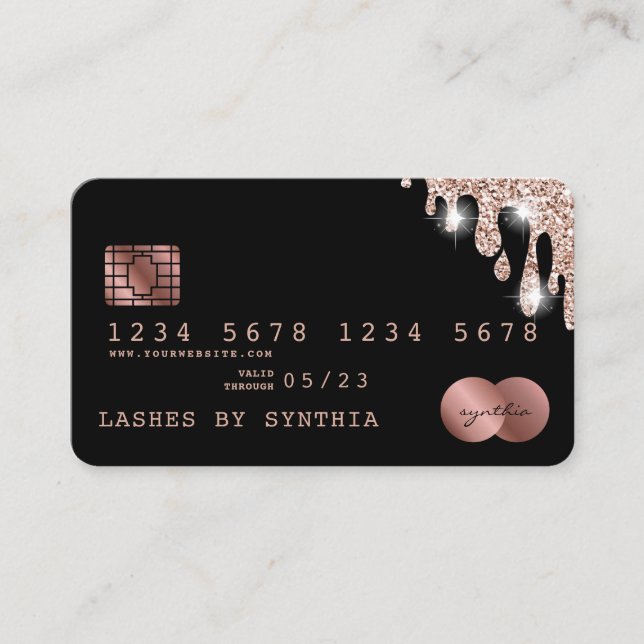 Credit Card Styled Dripping Gold (Front)
