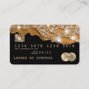 Credit Card Styled Dripping Gold