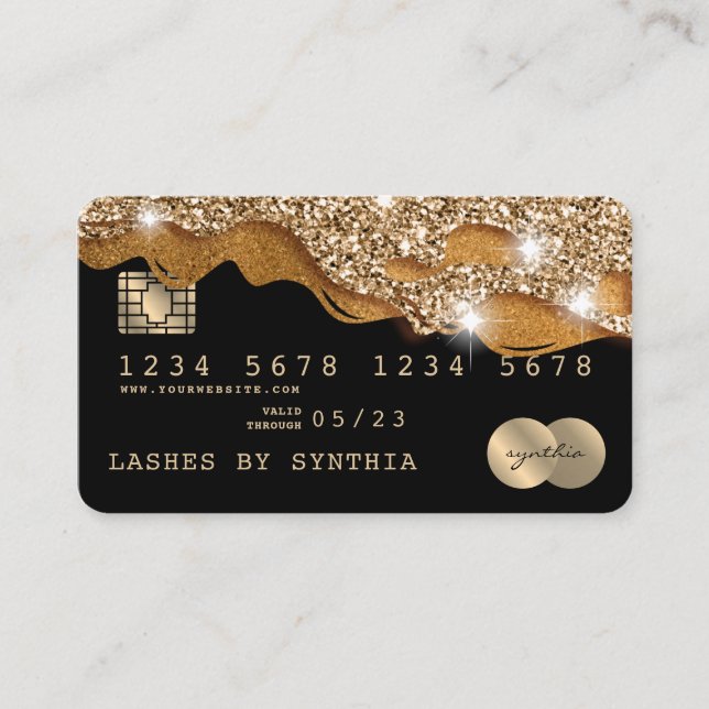 Credit Card Styled Dripping Gold (Front)