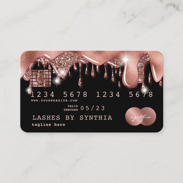 Credit Card Styled Dripping Gold (Front)