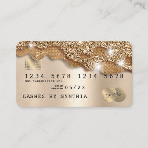 Credit Card Styled Dripping Gold