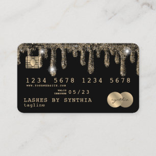Credit Card Styled Dripping Gold