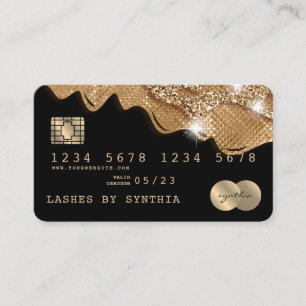 Credit Card Styled Dripping Gold