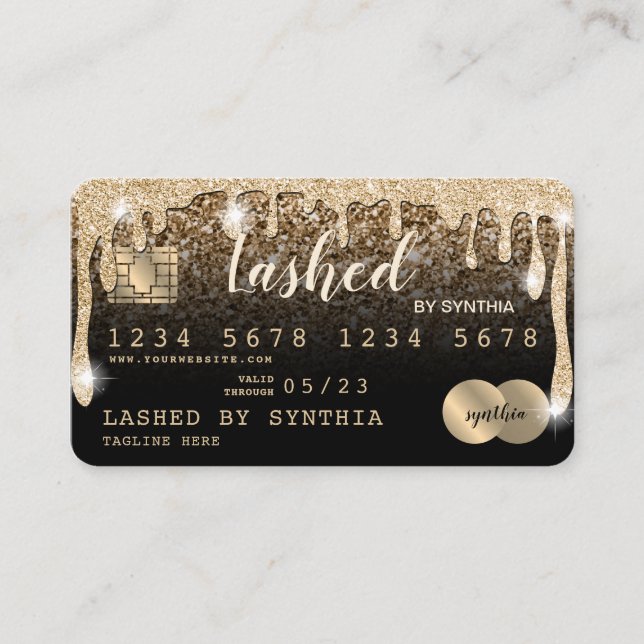 Credit Card Styled Dripping Gold (Front)