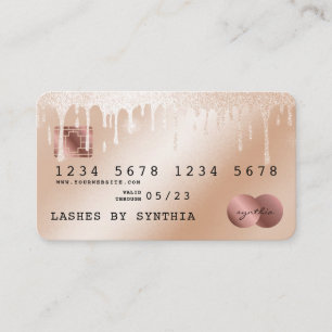 Credit Card Styled Dripping Gold
