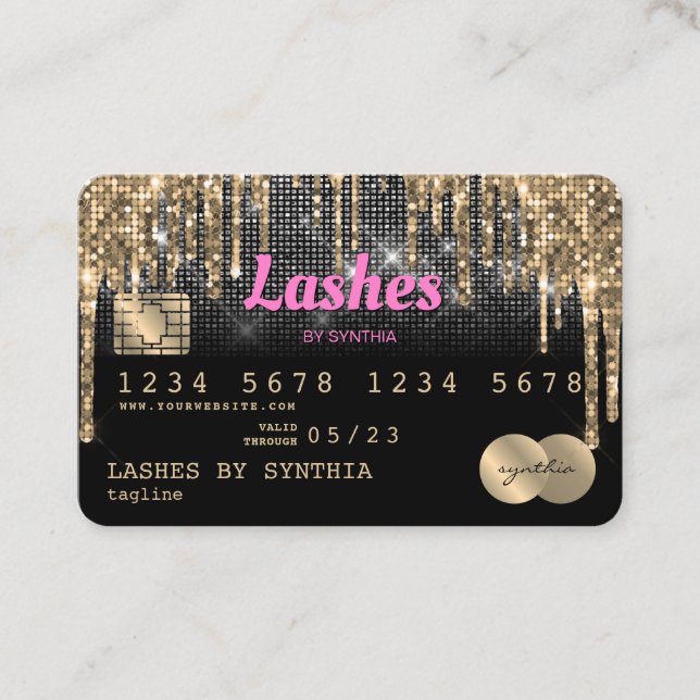 Credit Card Styled Dripping Gold (Front)