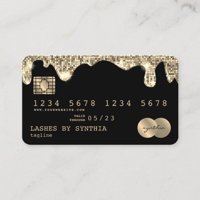 Credit Card Styled Dripping Gold (Front)