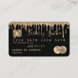 Credit Card Styled Dripping Gold add name