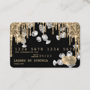 Credit Card Styled Dripping Gold diamonds