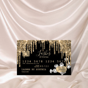 Credit Card Styled Dripping Gold diamonds
