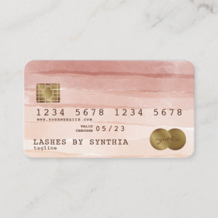 Credit Card Styled Dripping Gold dusty rose