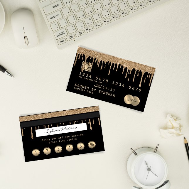 Credit Card Styled Dripping Gold loyalty card (Creator Uploaded)