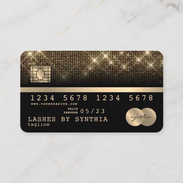 Credit Card Styled Gold and Black (Front)