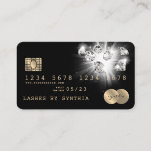 Credit Card Styled Gold Diamonds