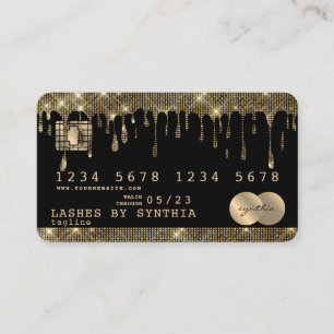Credit Card Styled Gold Drips