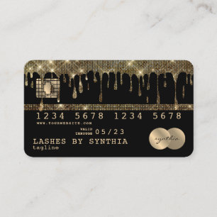 Credit Card Styled Gold Drips