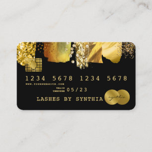 Credit Card Styled  Gold Foil Brush