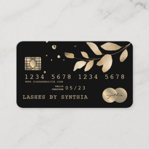 Credit Card Styled Greenery Gold