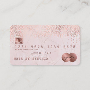 Credit Card Styled Rose Gold Confetti