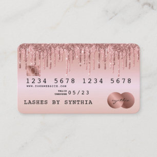 Credit Card Styled Rose Gold Dripping Gold