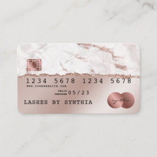 Credit Card Styled Rose Gold Dripping Gold