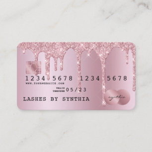Credit Card Styled Rose Gold Dripping Gold