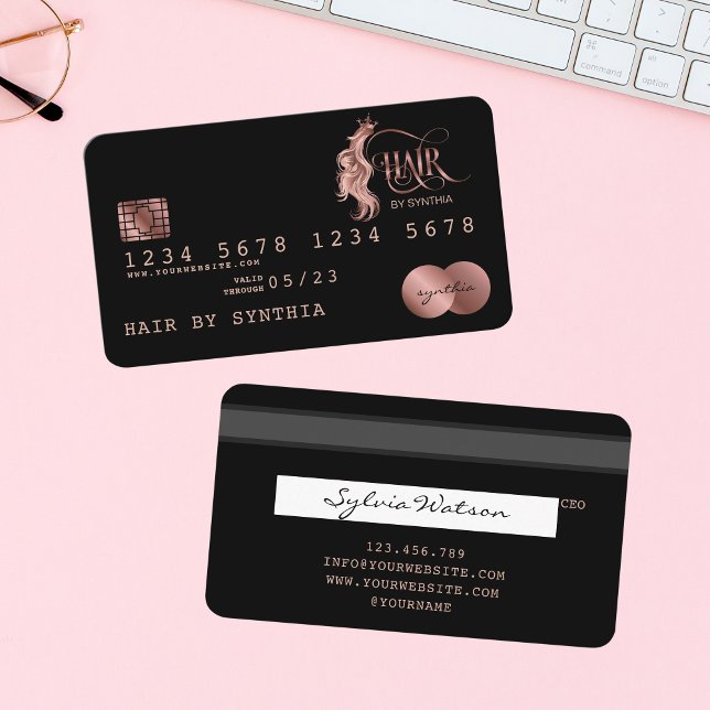 Credit Card Styled Rose Gold Hair Stylist (Creator Uploaded)