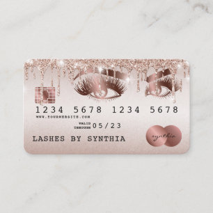 Credit Card Styled Rose Gold Long Lashes