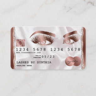 Credit Card Styled Rose Gold Long Lashes