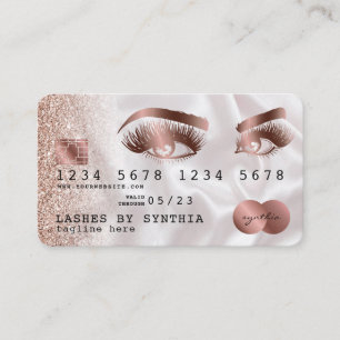 Credit Card Styled Rose Gold Long Lashes