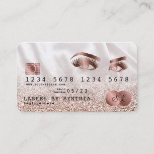 Credit Card Styled Rose Gold Long Lashes