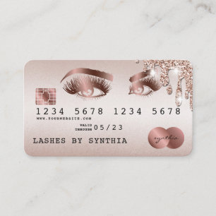 Credit Card Styled Rose Gold Long Lashes