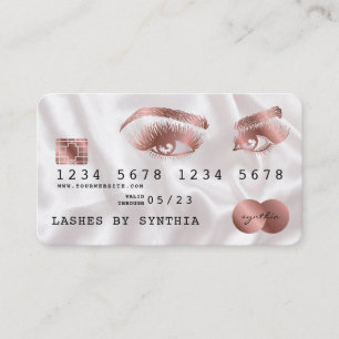 Credit Card Styled Rose Gold Long Lashes