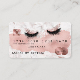 Credit Card Styled Rose Gold Long Lashes