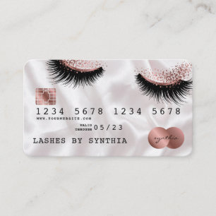 Credit Card Styled Rose Gold Long Lashes