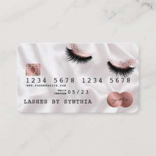 Credit Card Styled Rose Gold Long Lashes