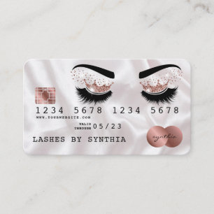 Credit Card Styled Rose Gold Long Lashes Crown