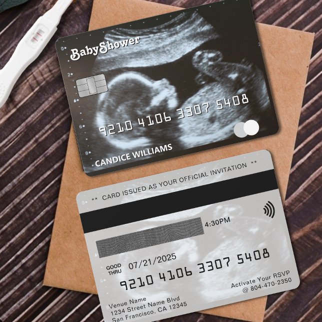 Credit Card Ultrasound Photo Baby Shower (Credit Card Ultrasound Photo Baby Shower
)