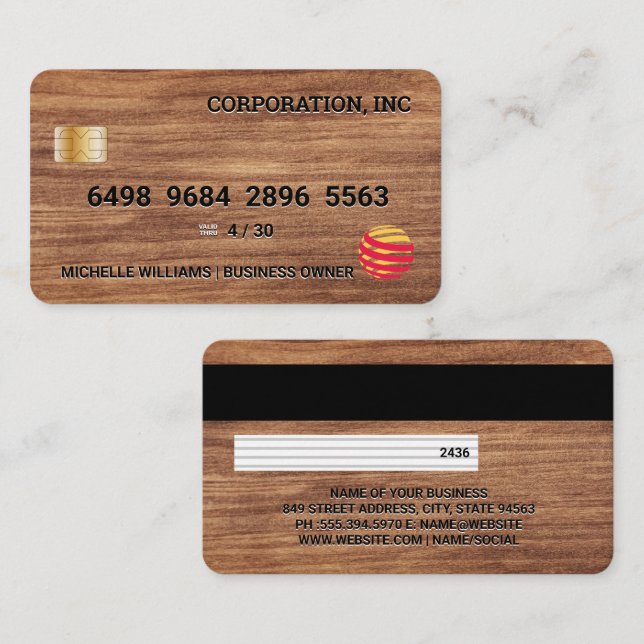 Credit Card | Wood (Front/Back)