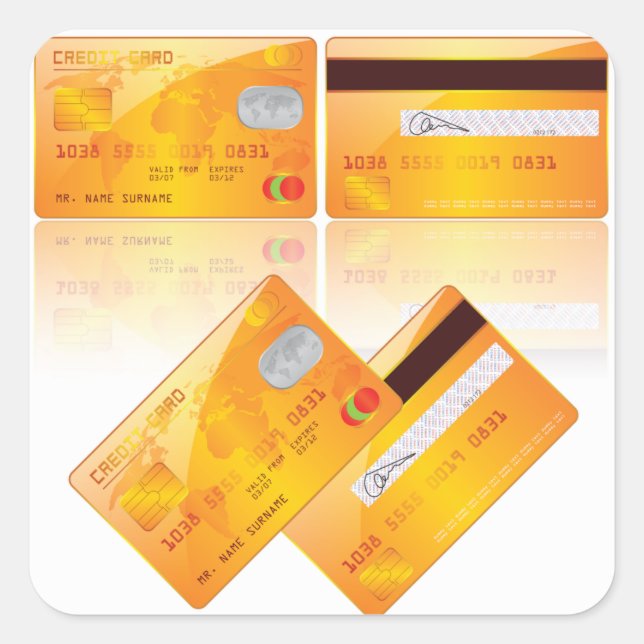 Credit Cards Stickers (Front)