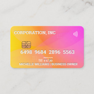 Credit Debit Card Colourful Gradient