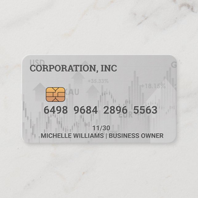 Credit | Debit Card | Financial Charts (Front)