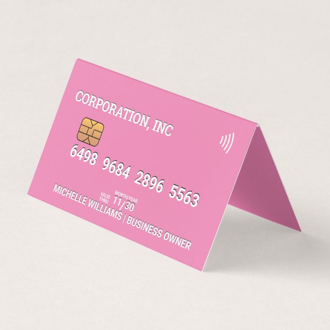 Credit | Debit Card | Pink (Front)