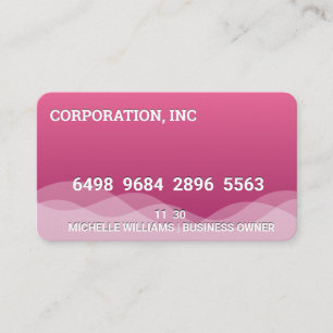 Credit   Debit Card   Pink Wave