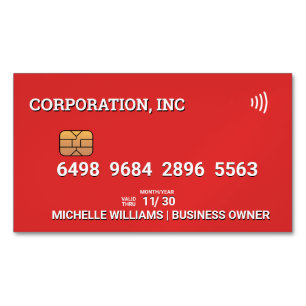 Credit   Debit Card   Red