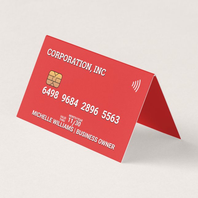 Credit | Debit Card | Red (Front)