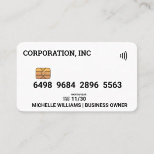 Credit   Debit Card   White