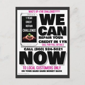 Credit repair challenge post cards