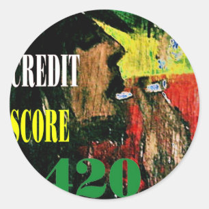 CREDIT SCORE CLASSIC ROUND STICKER