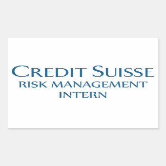 Credit Suisse Risk Management Intern Rectangular Sticker